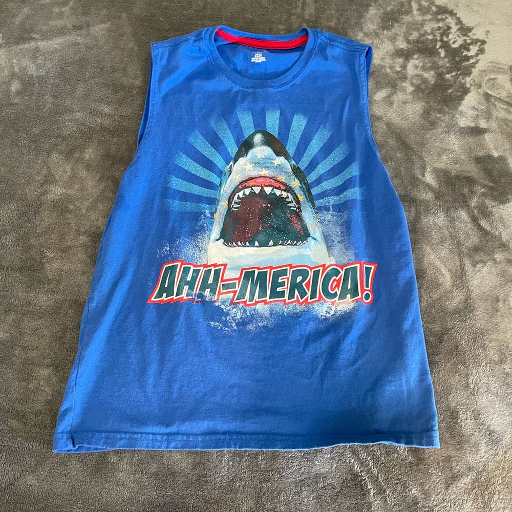 Kids Patriotic Shark Tank Top